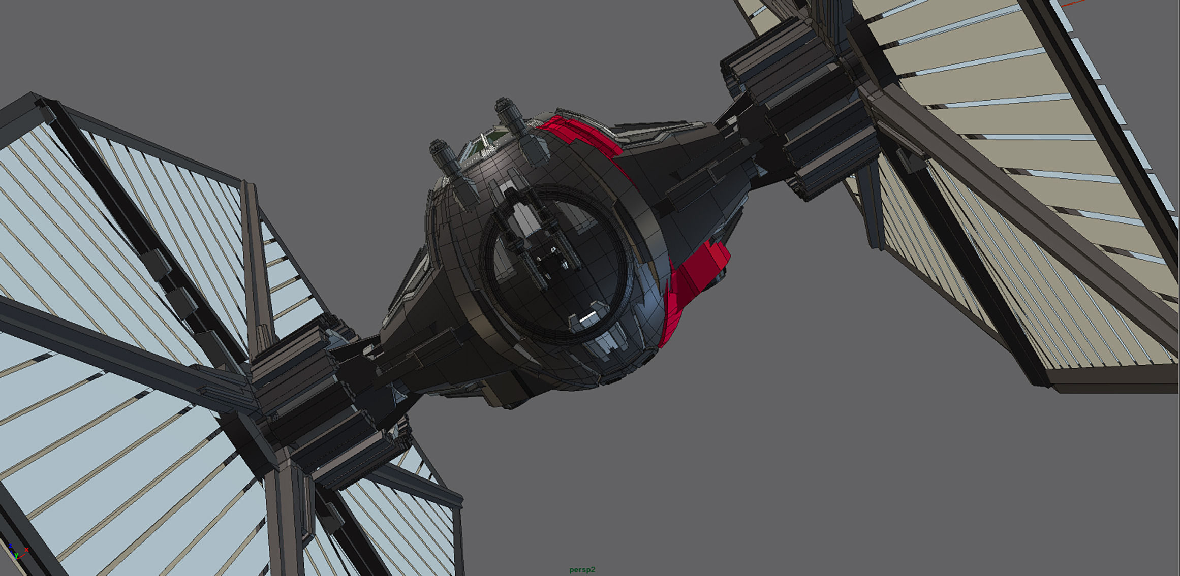 First Order TIE Low-poly 3D model_8