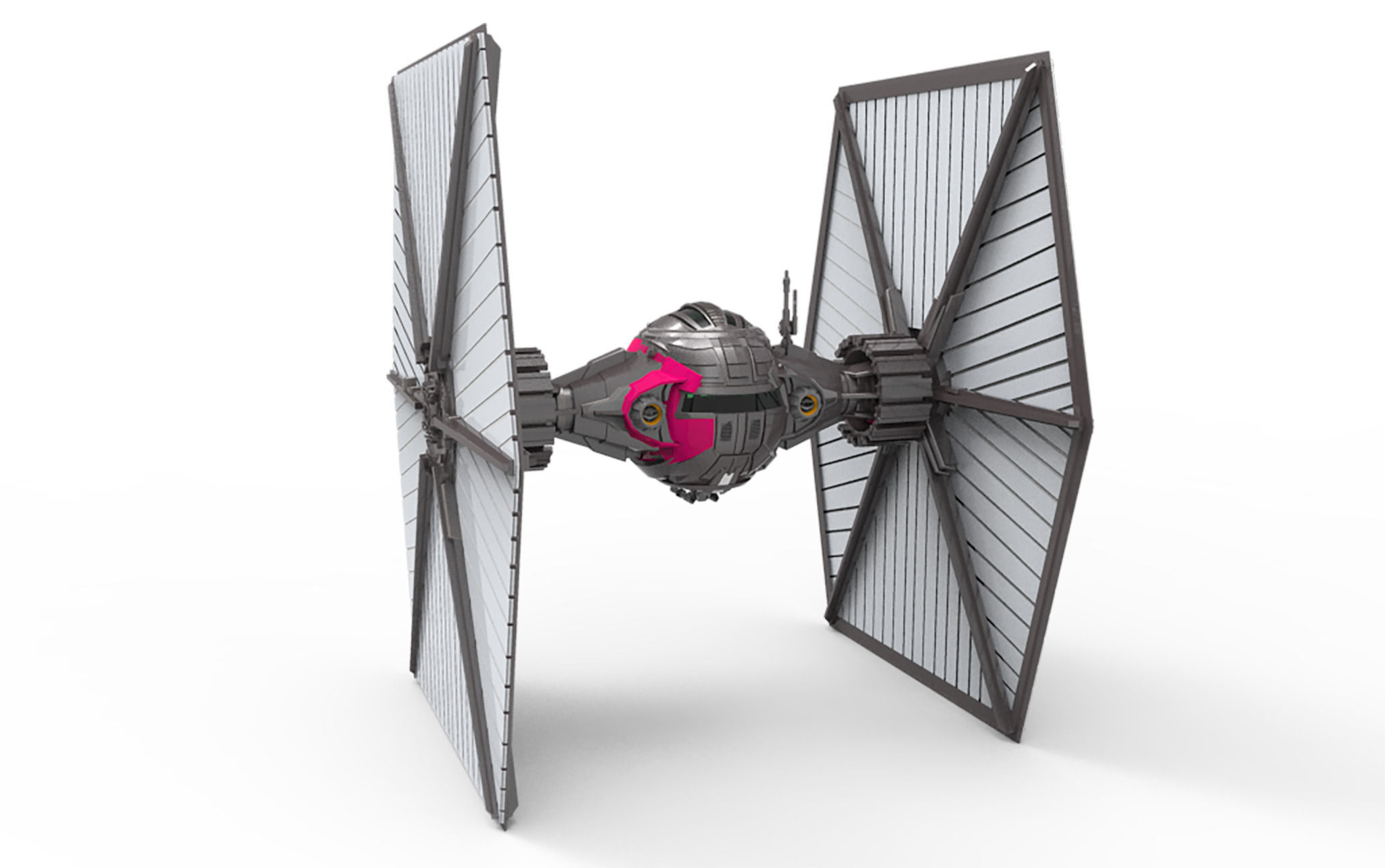 First Order TIE Low-poly 3D model_9