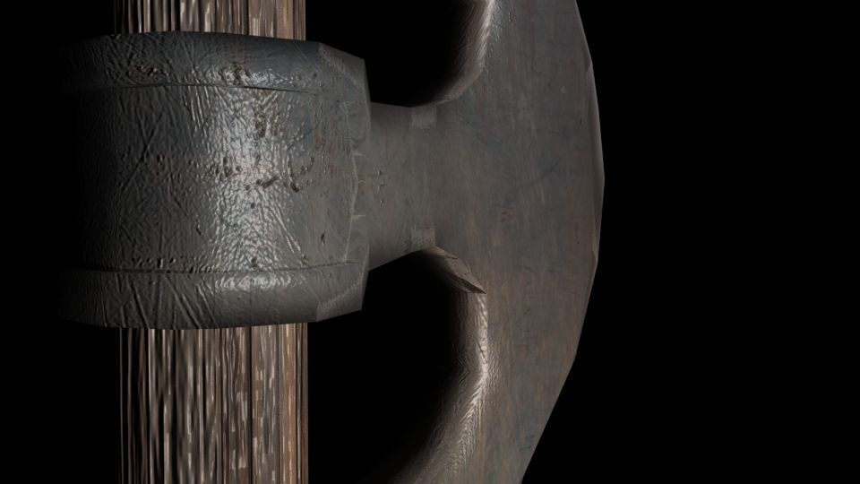 Battle Ready Axe Low-poly 3D model_3