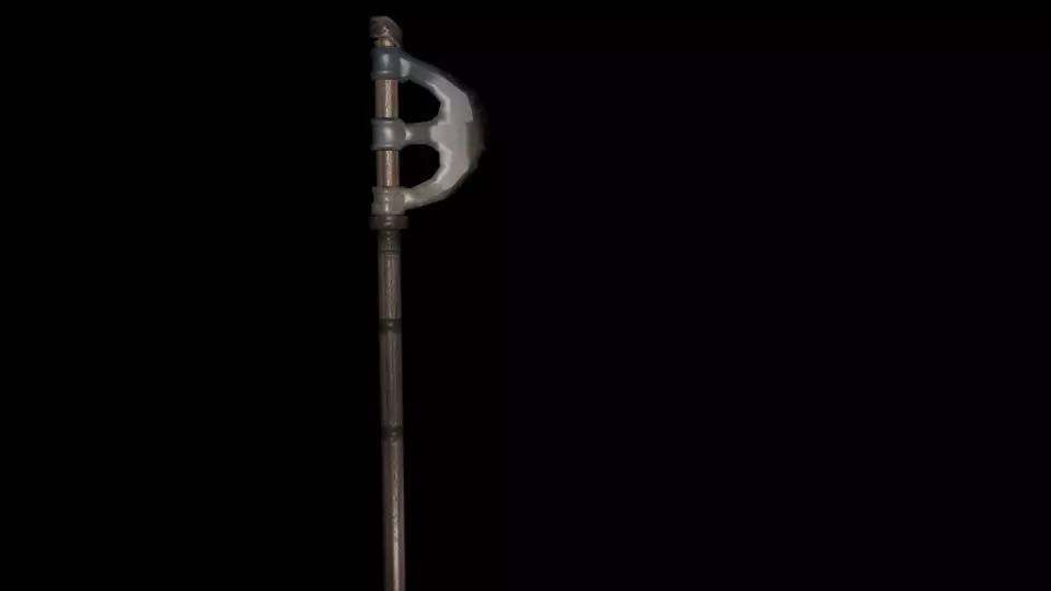 Battle Ready Axe Low-poly 3D model_0