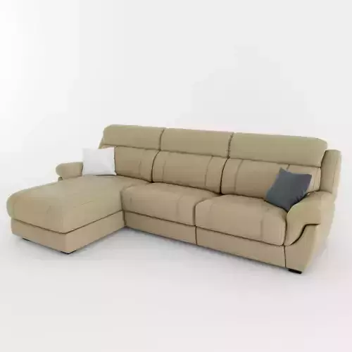 Sofa tan leather sectional