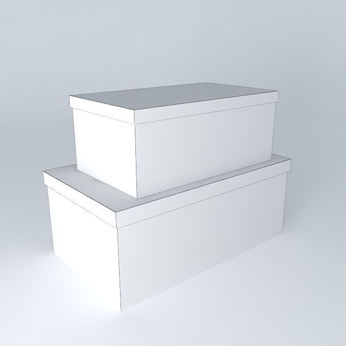 wooden boxes caixas de nadeira Free 3D model_3