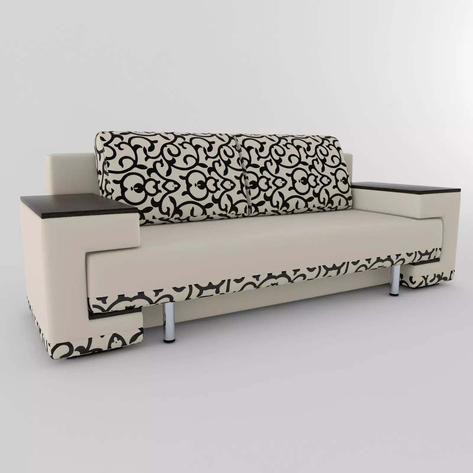 Sofa with pattern 3D model_0