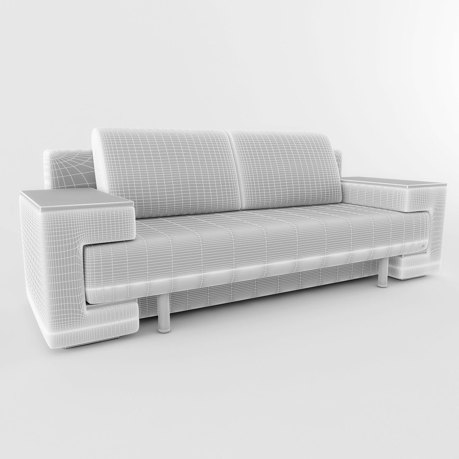 Sofa with pattern 3D model_1