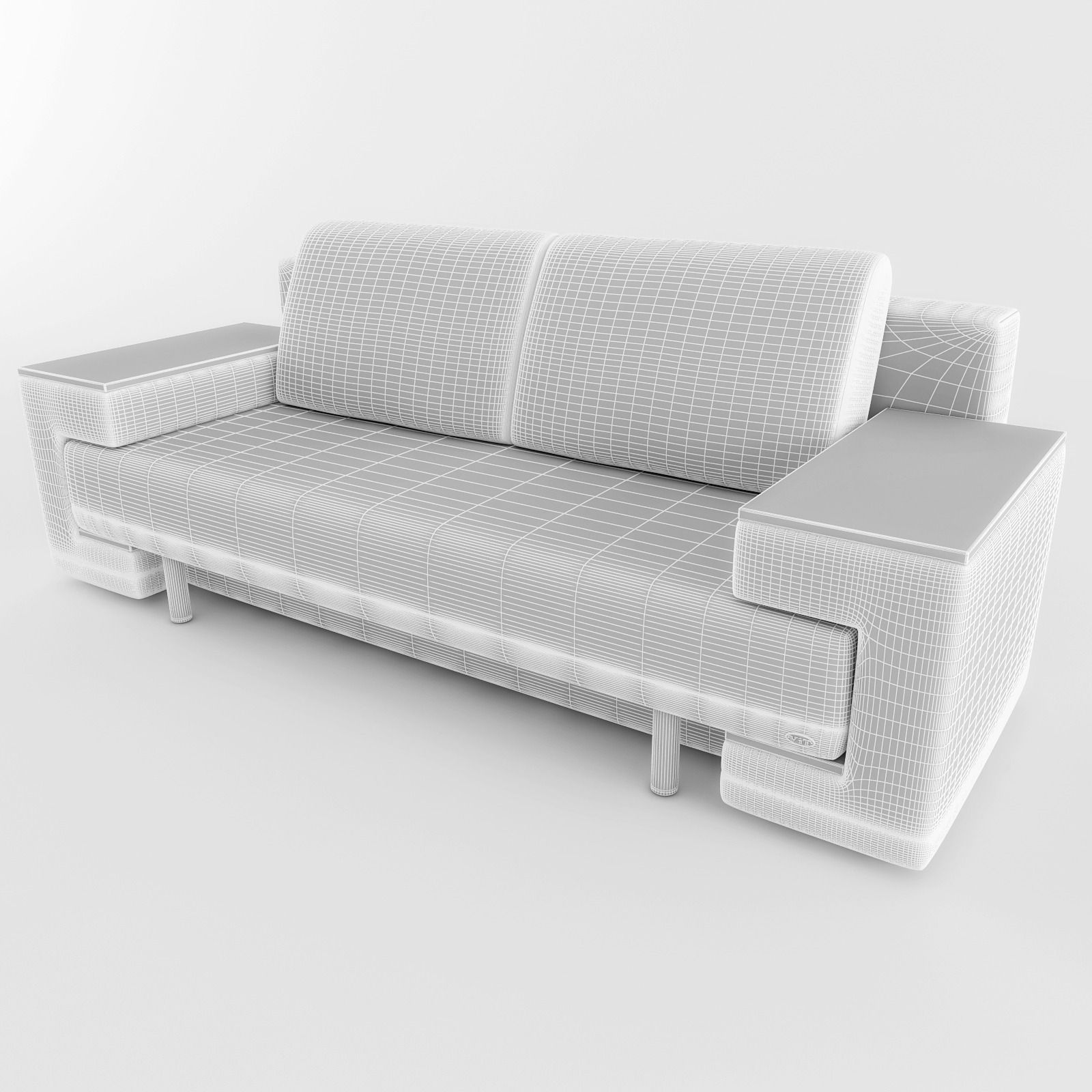 Sofa with pattern 3D model_3
