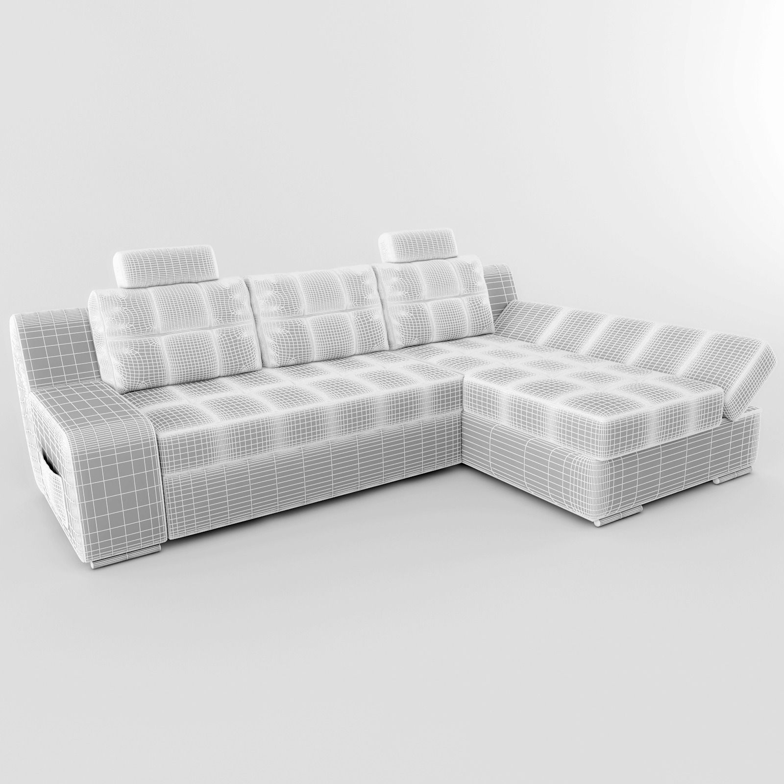 Sofa sectional 3D model_1