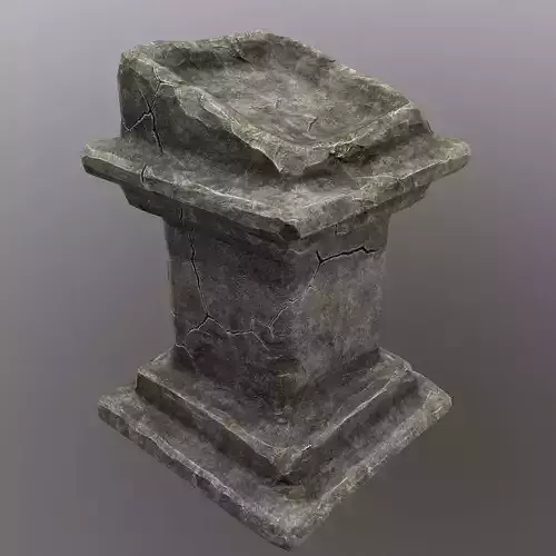 lectern stone column Low-poly 3D model