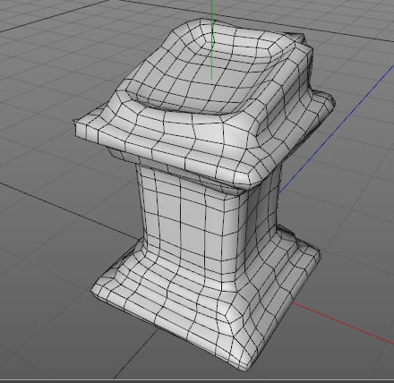 lectern stone column Low-poly 3D model_11