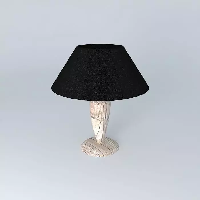 lamp lamp wooden with shade Free 3D model
