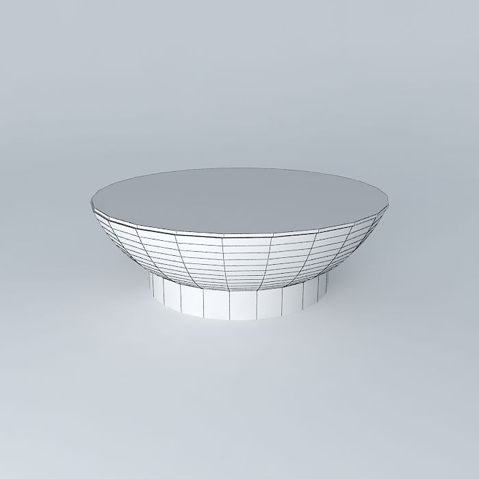 mesa de centro rattan e vidro coffee table rattan and glass Free 3D model_4