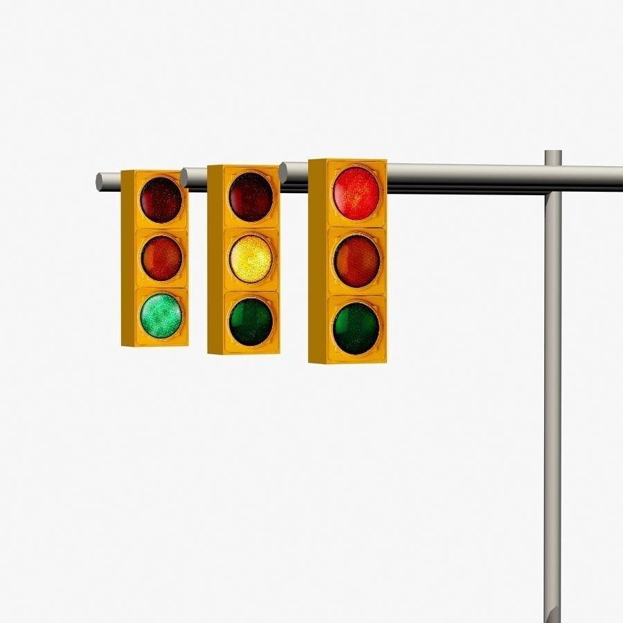 Traffic signs Low-poly 3D model_8