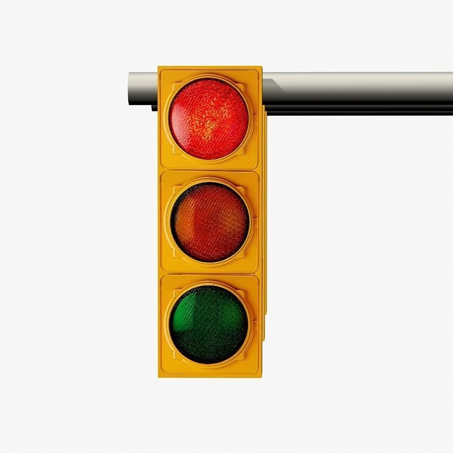 Traffic signs Low-poly 3D model_9