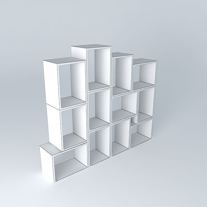 shelf niche niche bookshelf Free 3D model_3
