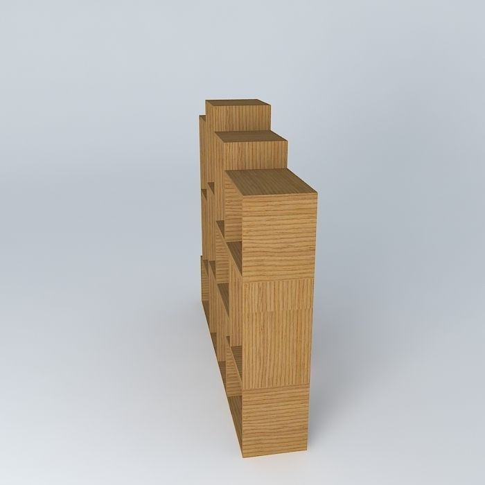 shelf niche niche bookshelf Free 3D model_2