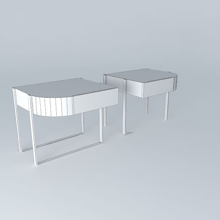 bedside tables created dumb Free 3D model_3