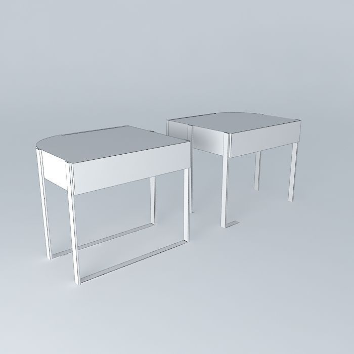 bedside tables created dumb Free 3D model_4