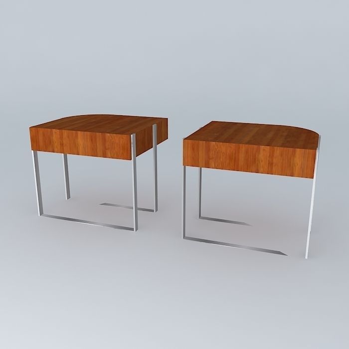 bedside tables created dumb Free 3D model_1