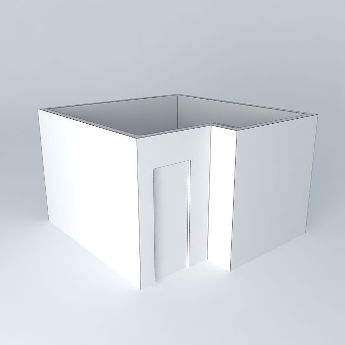 rosane house with wooden door Free 3D model_4