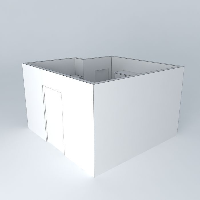 rosane house with wooden door Free 3D model_3