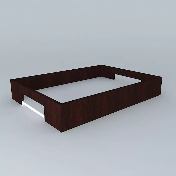 tray tray wooden bed frame Free 3D model_0