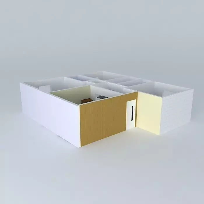 itatibaquartos room with walls and furniture Free 3D model