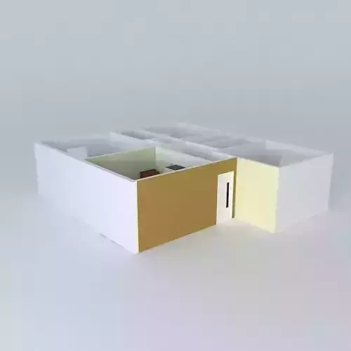 itatibaquartos room with walls and furniture Free 3D model