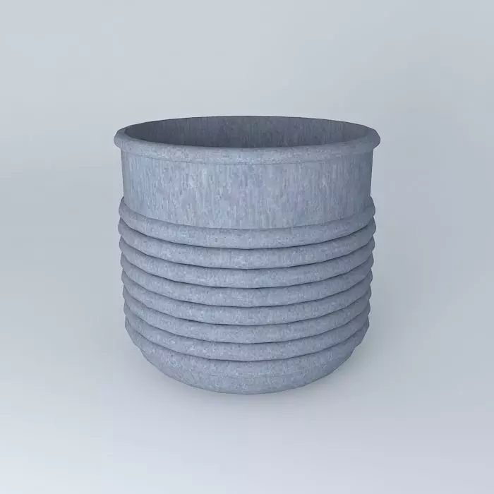cachepô de metal metal plant pot Free 3D model