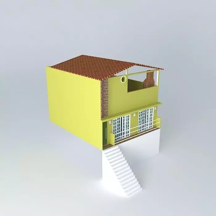 rakelliorkut house with stairs Free 3D model