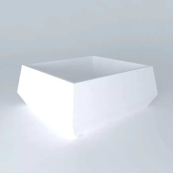 bowl square planter Free 3D model