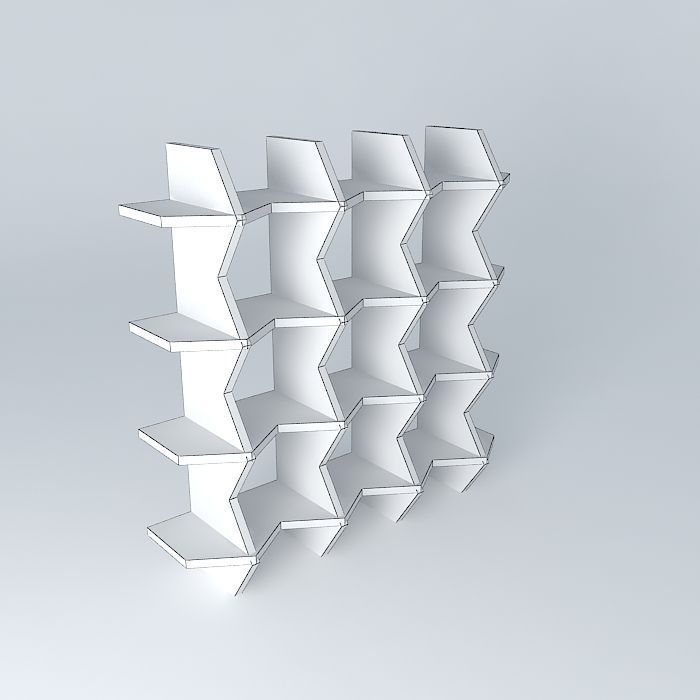 bookcase bookshelf Free 3D model_3