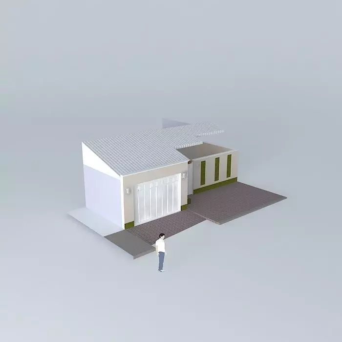 renataorkut house with man Free 3D model