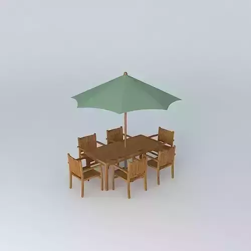 mesaexternaedson wooden table and chairs with umbrella