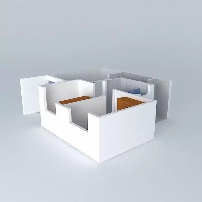 joice apartment with kitchen and bathroom Free 3D model