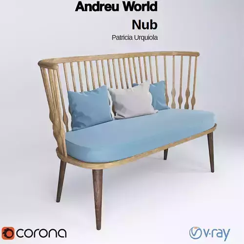 Andreu World Nub Bench by Patricia Urquiola 3D model
