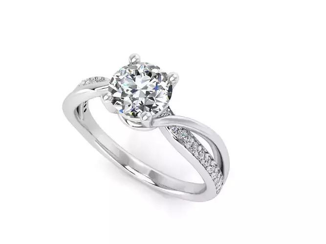 F diamond engagement ring gold