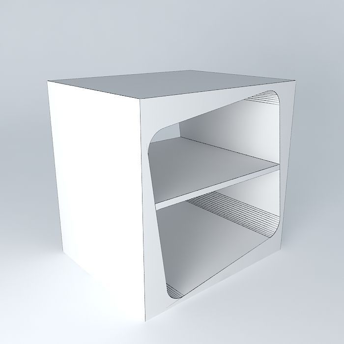 side table, mesa de canto Free 3D model_4