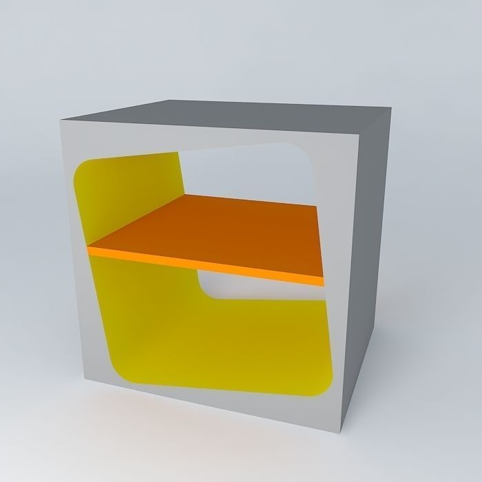 side table, mesa de canto Free 3D model_1