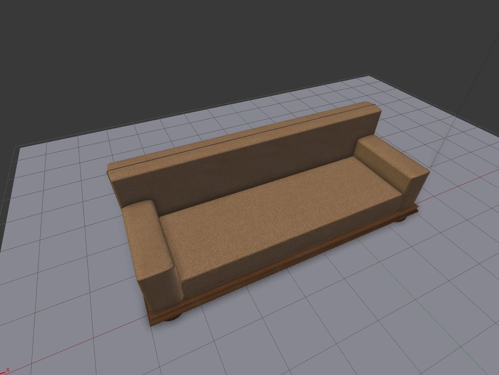 A Fabric Couch 3D model_1