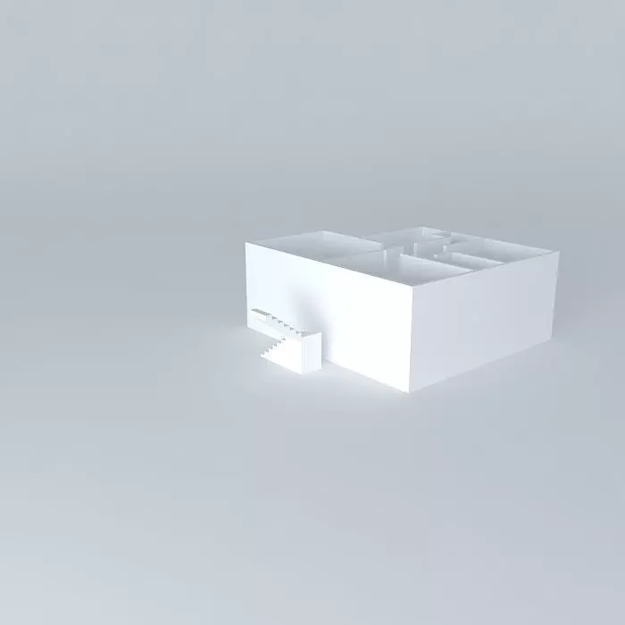 adrianaorkut building with stairs leading up to it Free 3D model