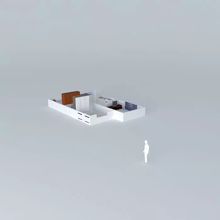taisorkut apartment with person in middle Free 3D model