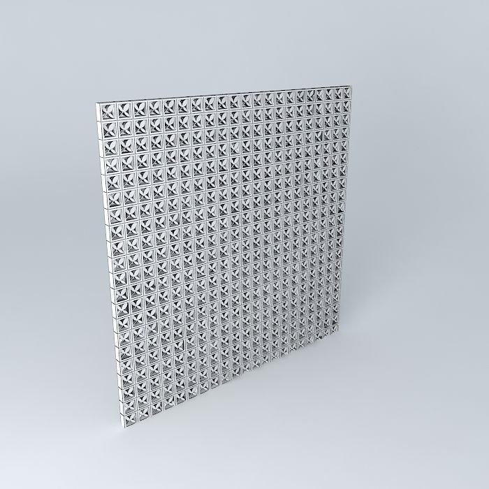 Cobogó leaf leaf Cobogó rrom divider Free 3D model_3