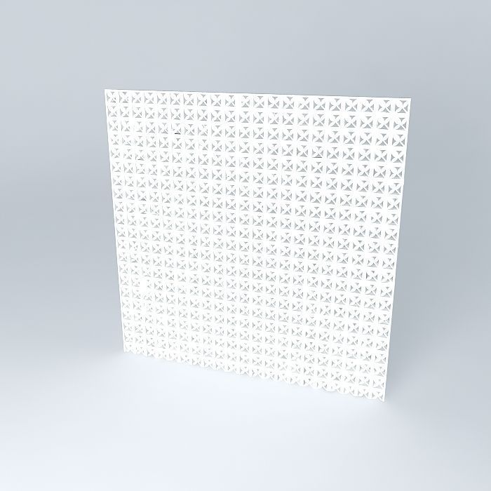 Cobogó leaf leaf Cobogó rrom divider Free 3D model_1