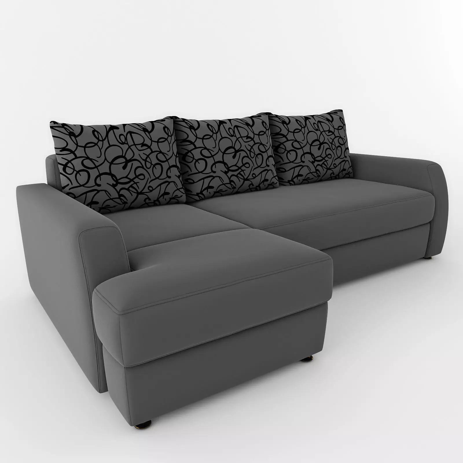 Sofa sectional 3D model_0
