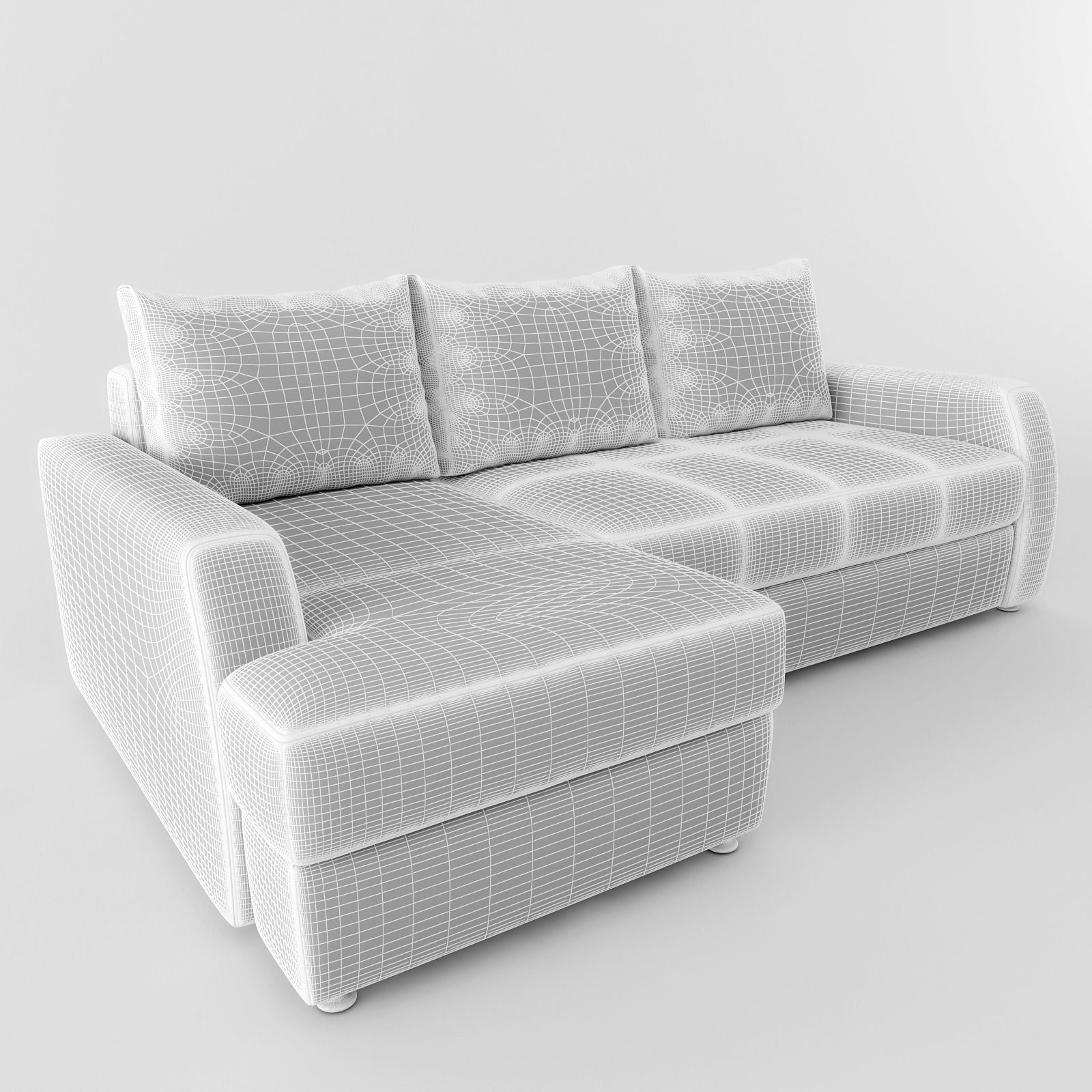 Sofa sectional 3D model_1