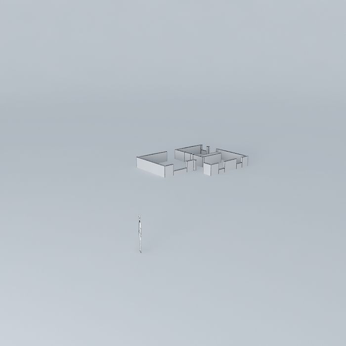 elessandraorkut house in middle of field Free 3D model_3