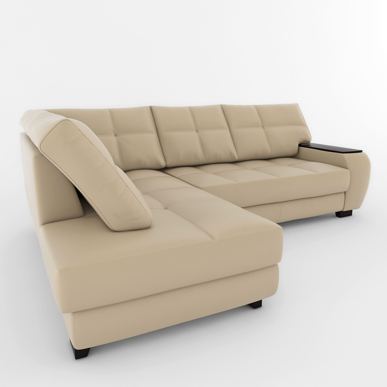Sofa leather sectional 3D model_2