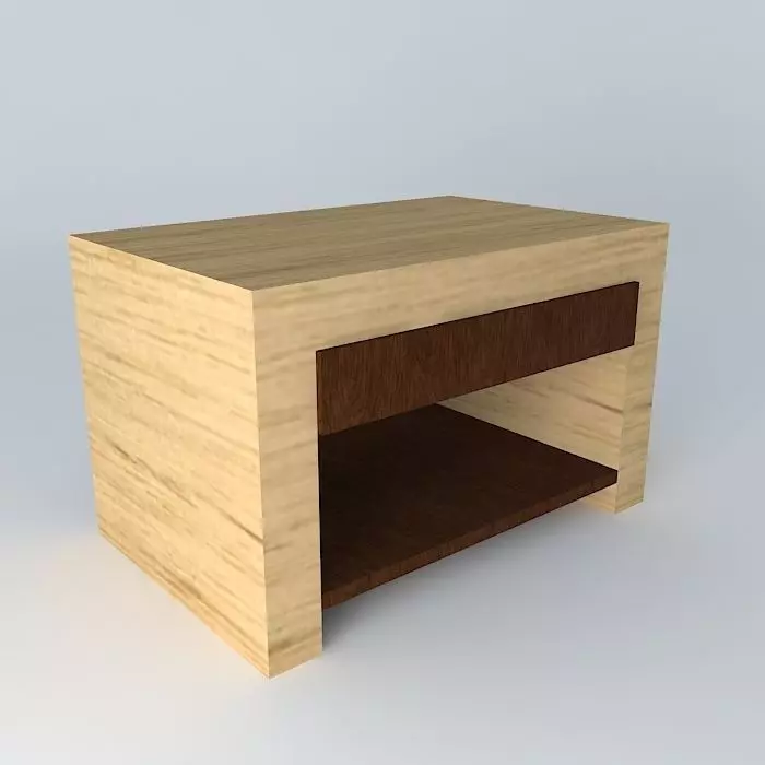 bedside table nightstand Free 3D model_0