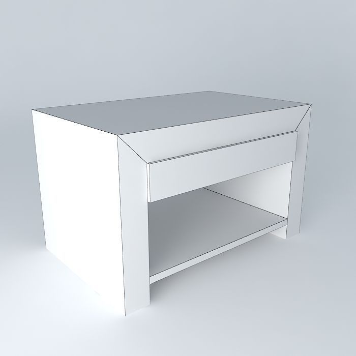 bedside table nightstand Free 3D model_3
