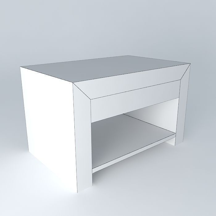 bedside table nightstand Free 3D model_4