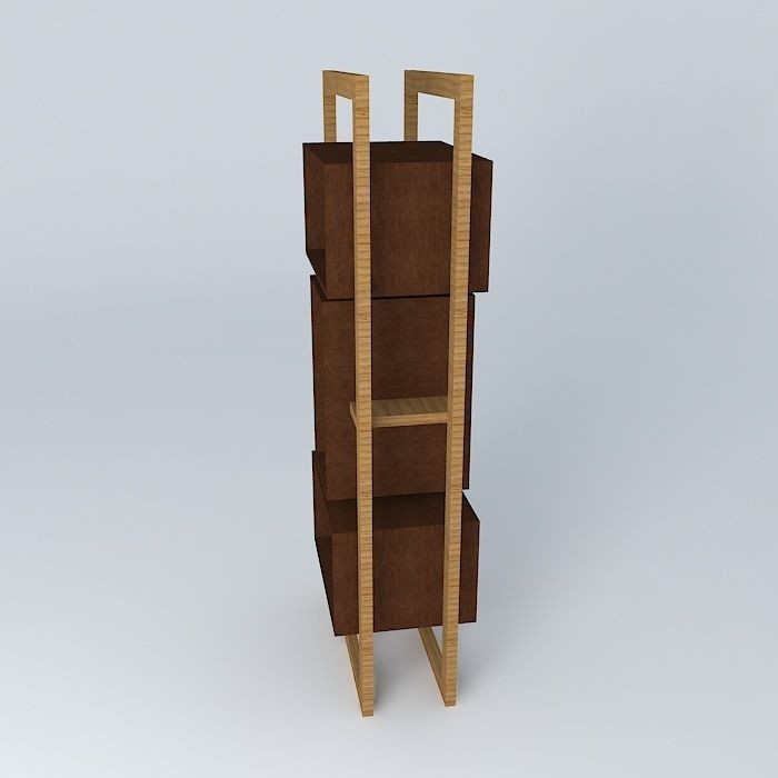 2 shelf Niche Niche 2 bookshelf Free 3D model_2